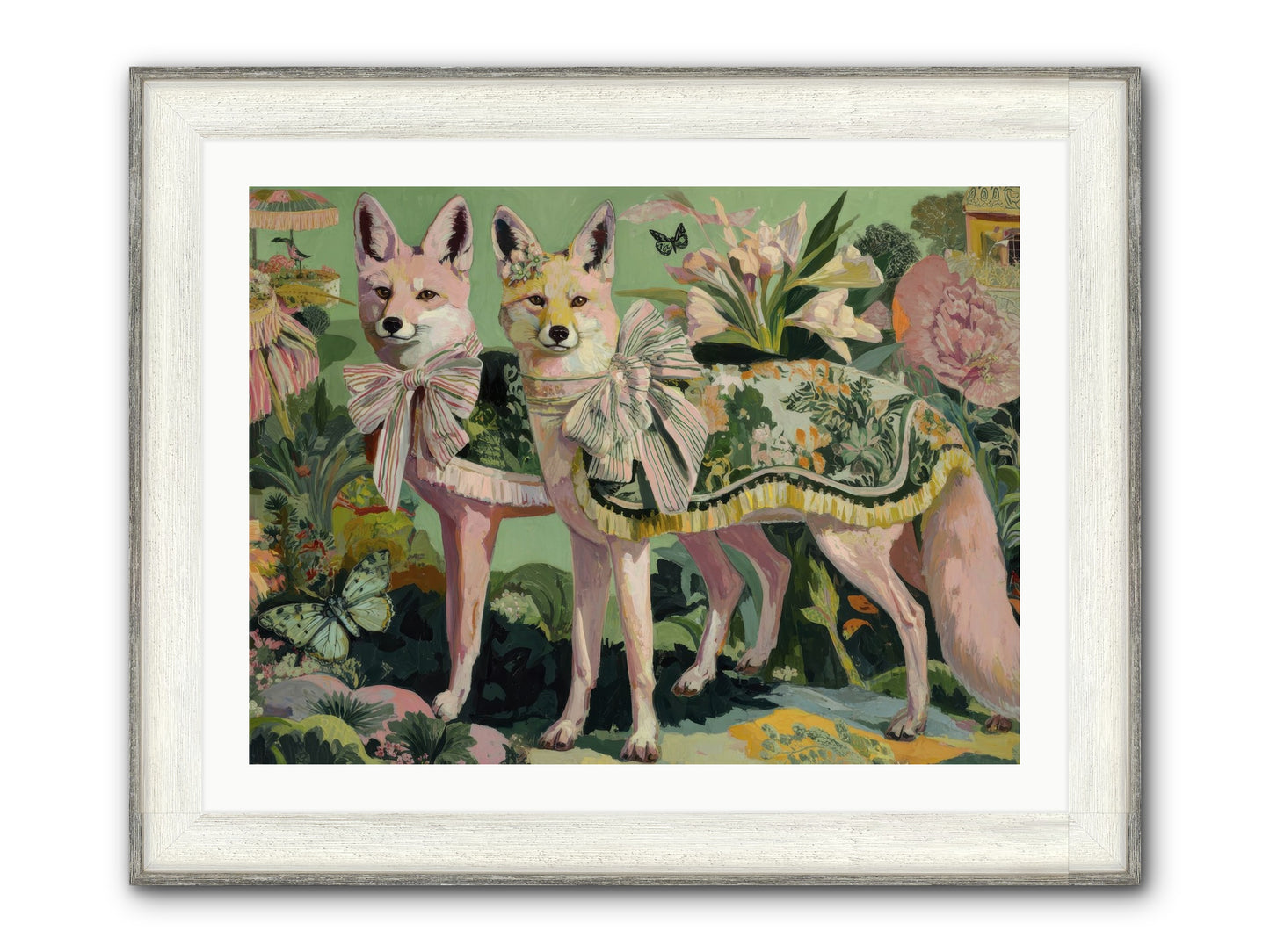 Rose Whisper No.1 Framed Print - Driftwood White 32x24