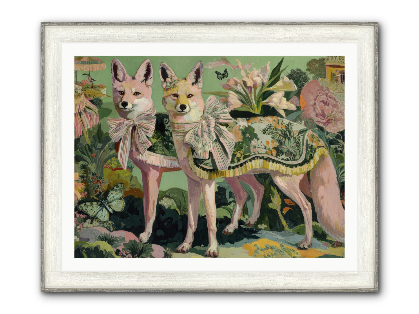 Rose Whisper No.1 Framed Print - Driftwood White 40x30