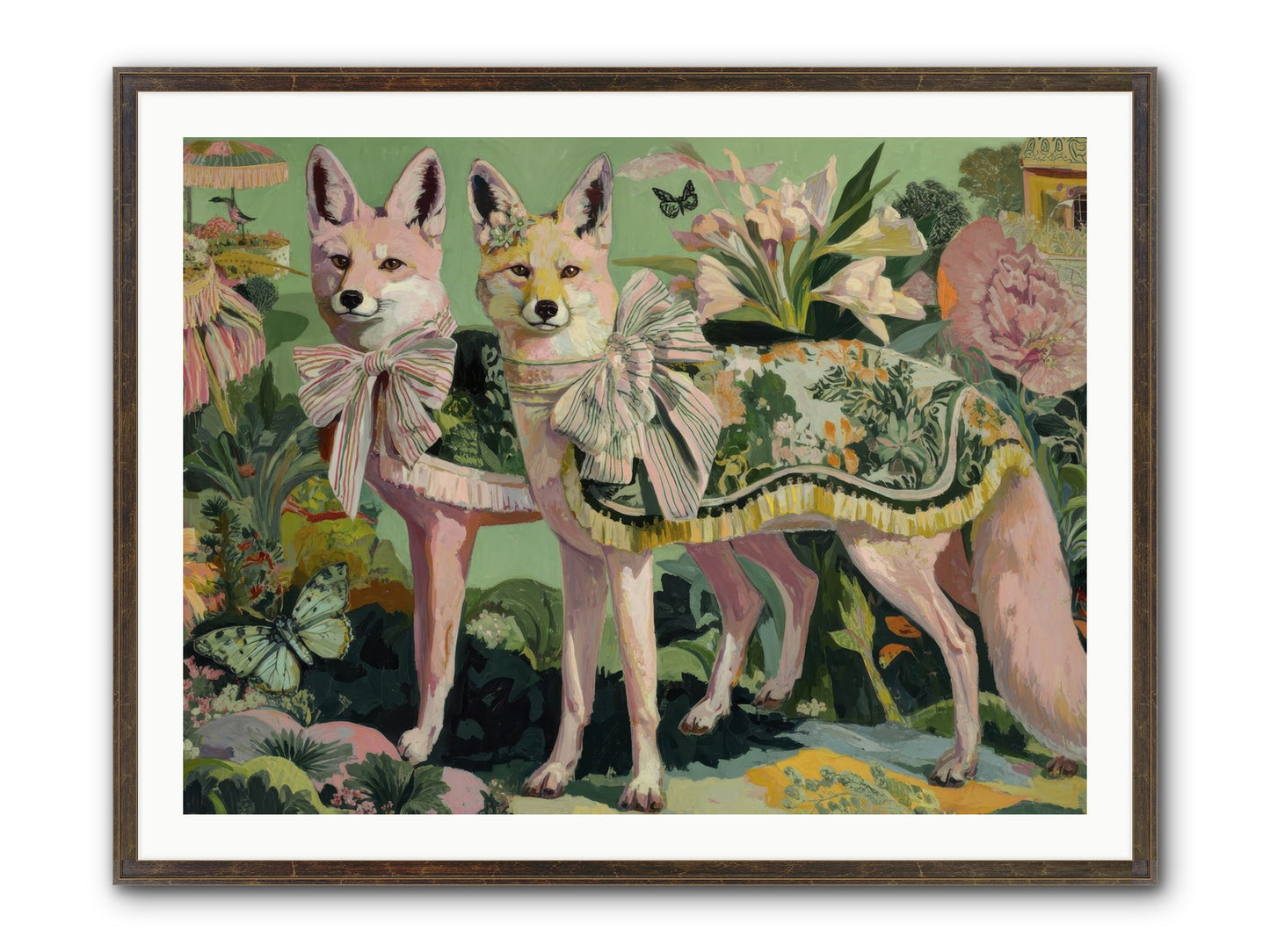 Rose Whisper No.1 Framed Print - Slimwoods Black/Gold 40x30
