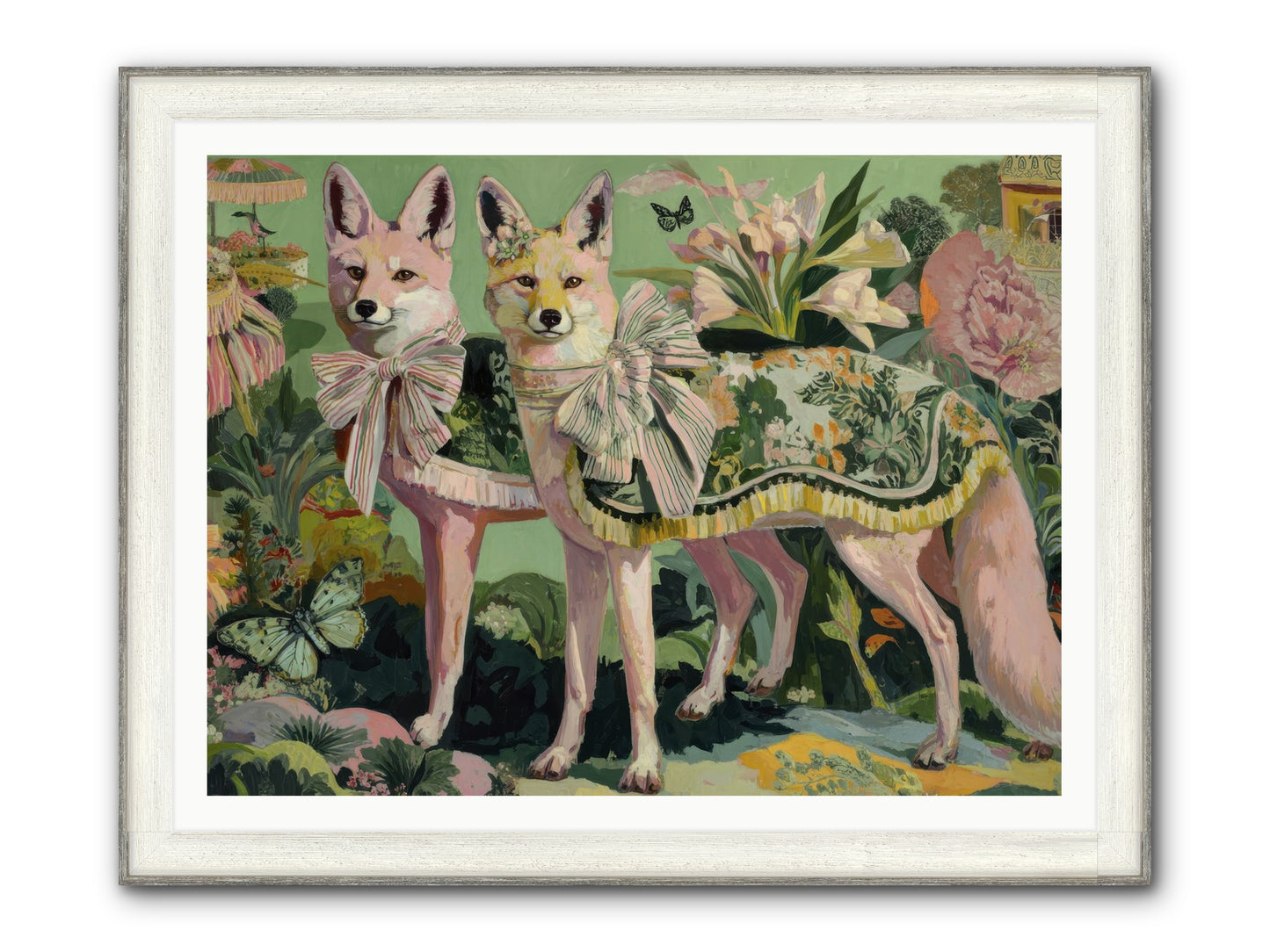 Rose Whisper No.1 Framed Print - Driftwood White 48x36