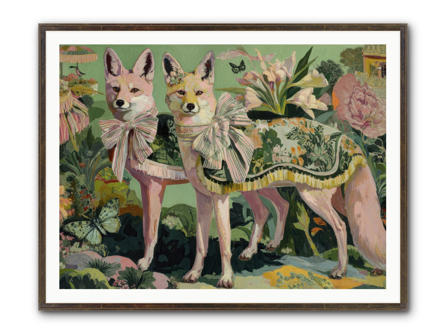 Rose Whisper No.1 Framed Print - Slimwoods Black/Gold 48x36