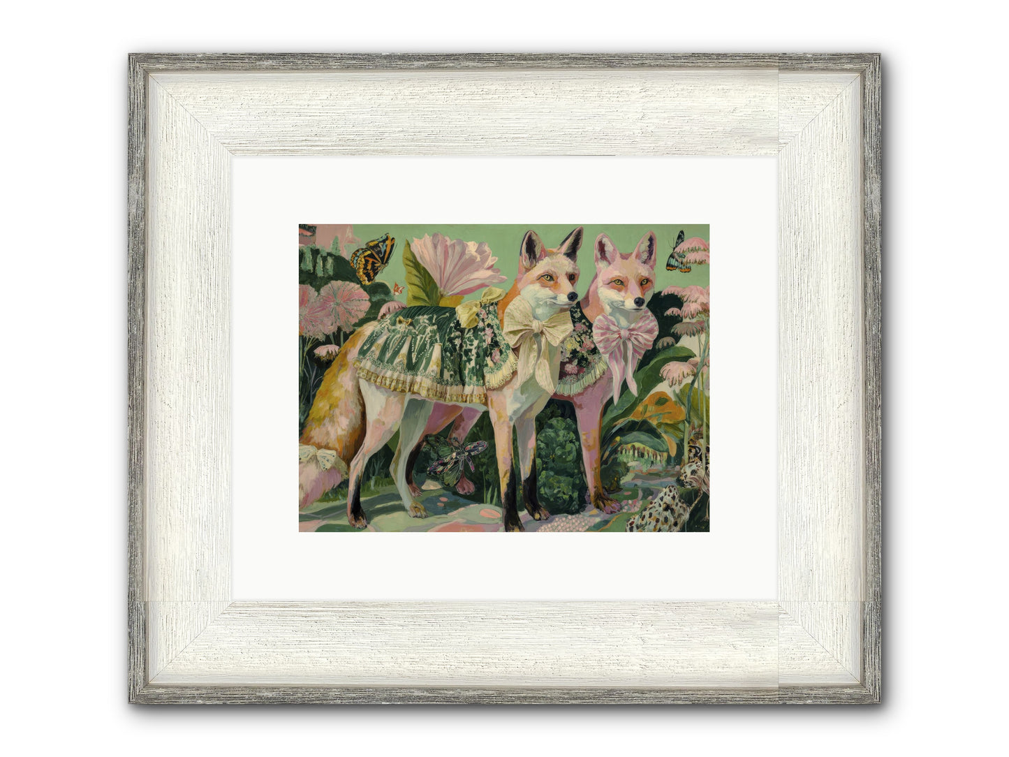 Rose Whisper No.2 Framed Print - Driftwood White 12x9