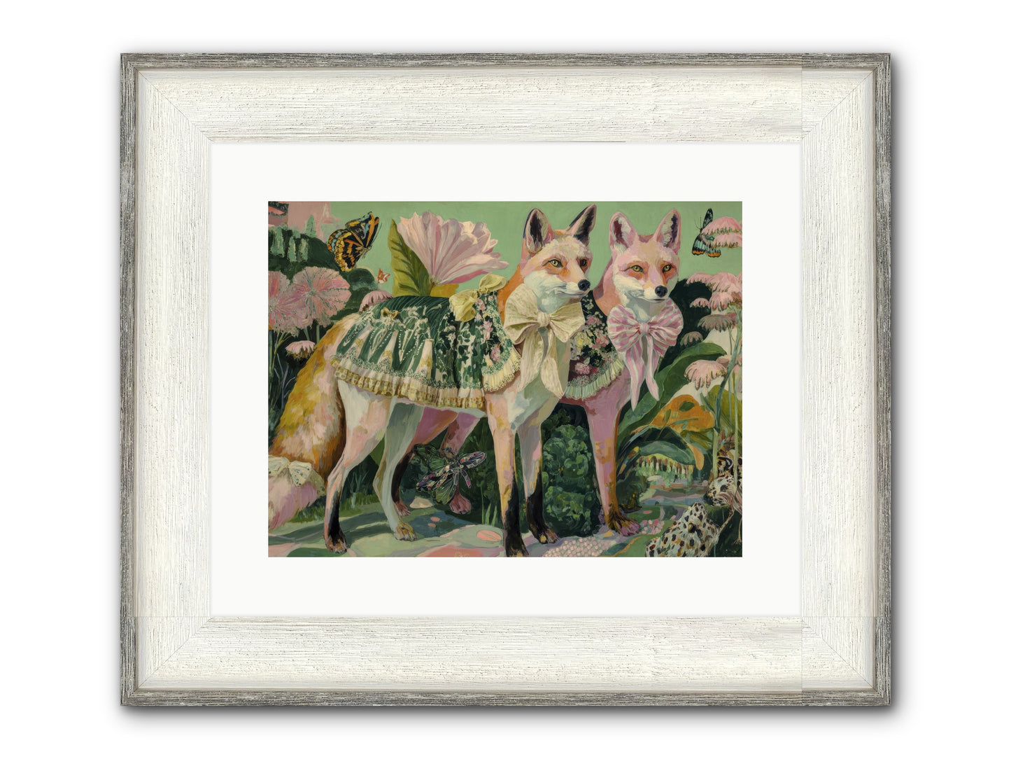 Rose Whisper No.2 Framed Print - Driftwood White 16x12
