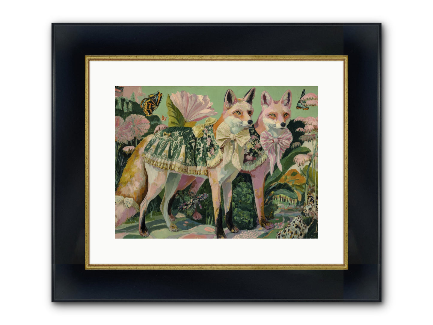 Rose Whisper No.2 Framed Print - Wide Black w/Gold 16x12