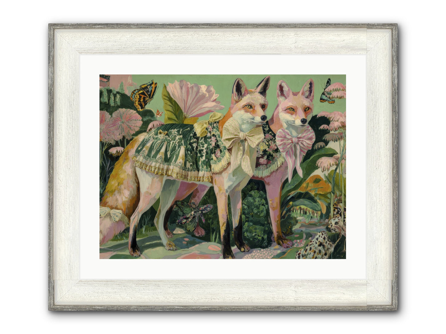 Rose Whisper No.2 Framed Print - Driftwood White 24x18