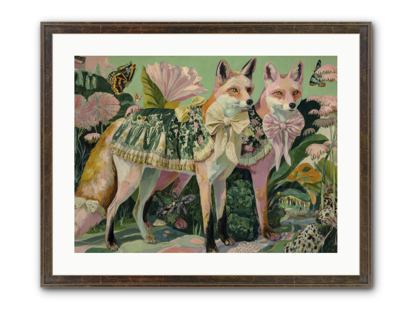 Rose Whisper No.2 Framed Print - Slimwoods Black/Gold 24x18
