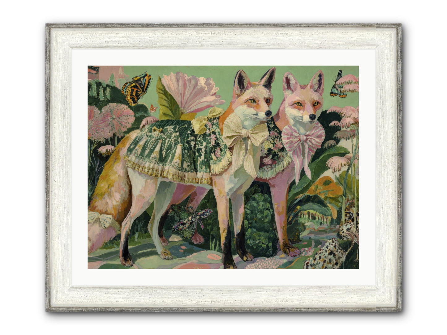 Rose Whisper No.2 Framed Print - Driftwood White 32x24