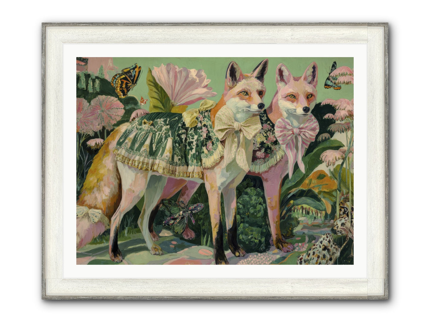 Rose Whisper No.2 Framed Print - Driftwood White 40x30