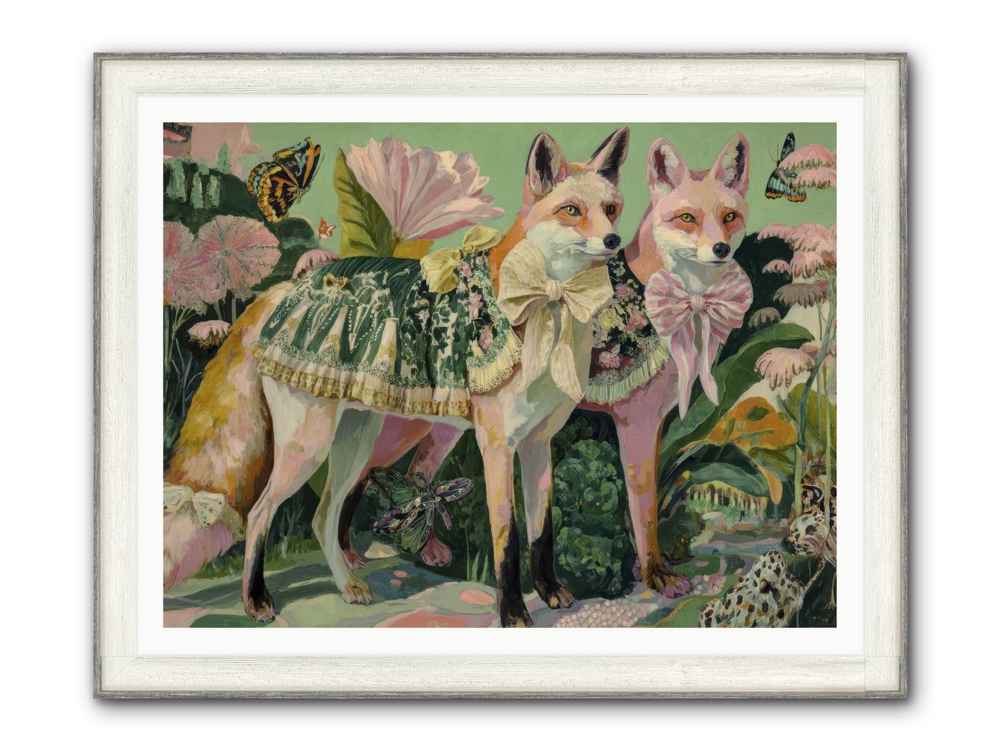 Rose Whisper No.2 Framed Print - Driftwood White 48x36