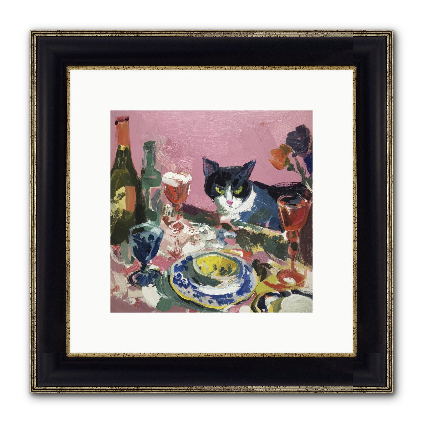 Connoisseur Of Delectable Delights Framed Print - Black & Gold 10x10