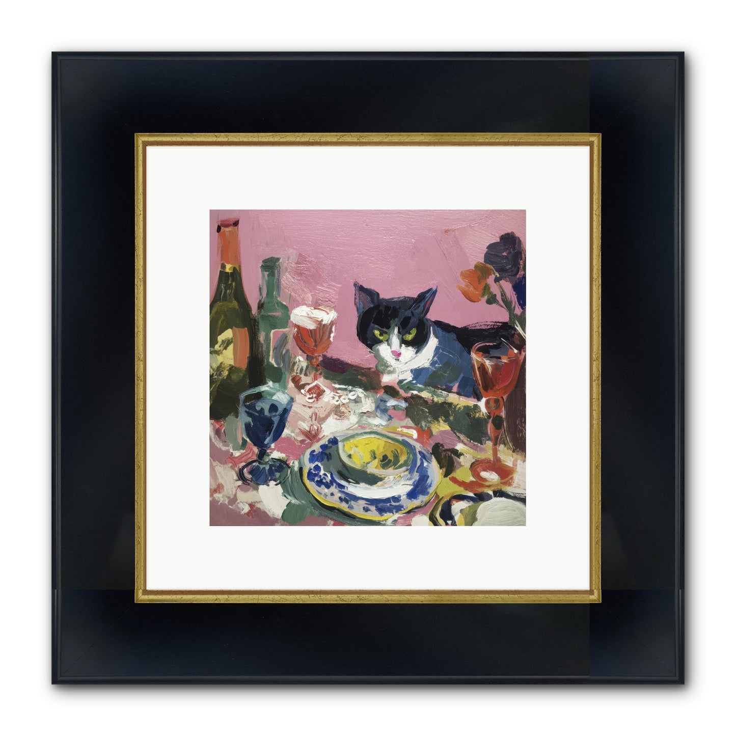 Connoisseur Of Delectable Delights Framed Print - Wide Black w/Gold 10x10