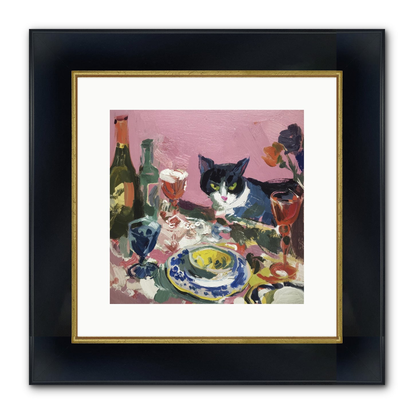Connoisseur Of Delectable Delights Framed Print - Wide Black w/Gold 12x12