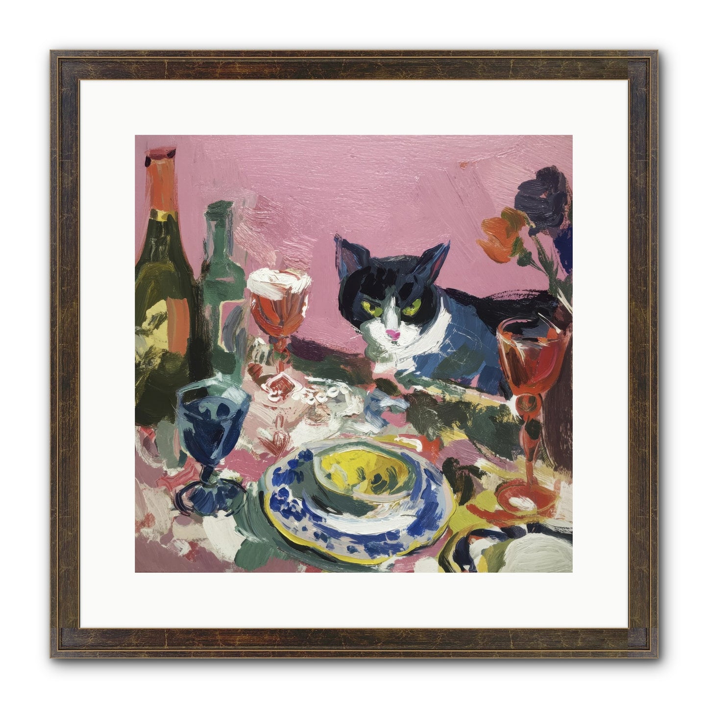 Connoisseur Of Delectable Delights Framed Print - Slimwoods Black/Gold 16x16