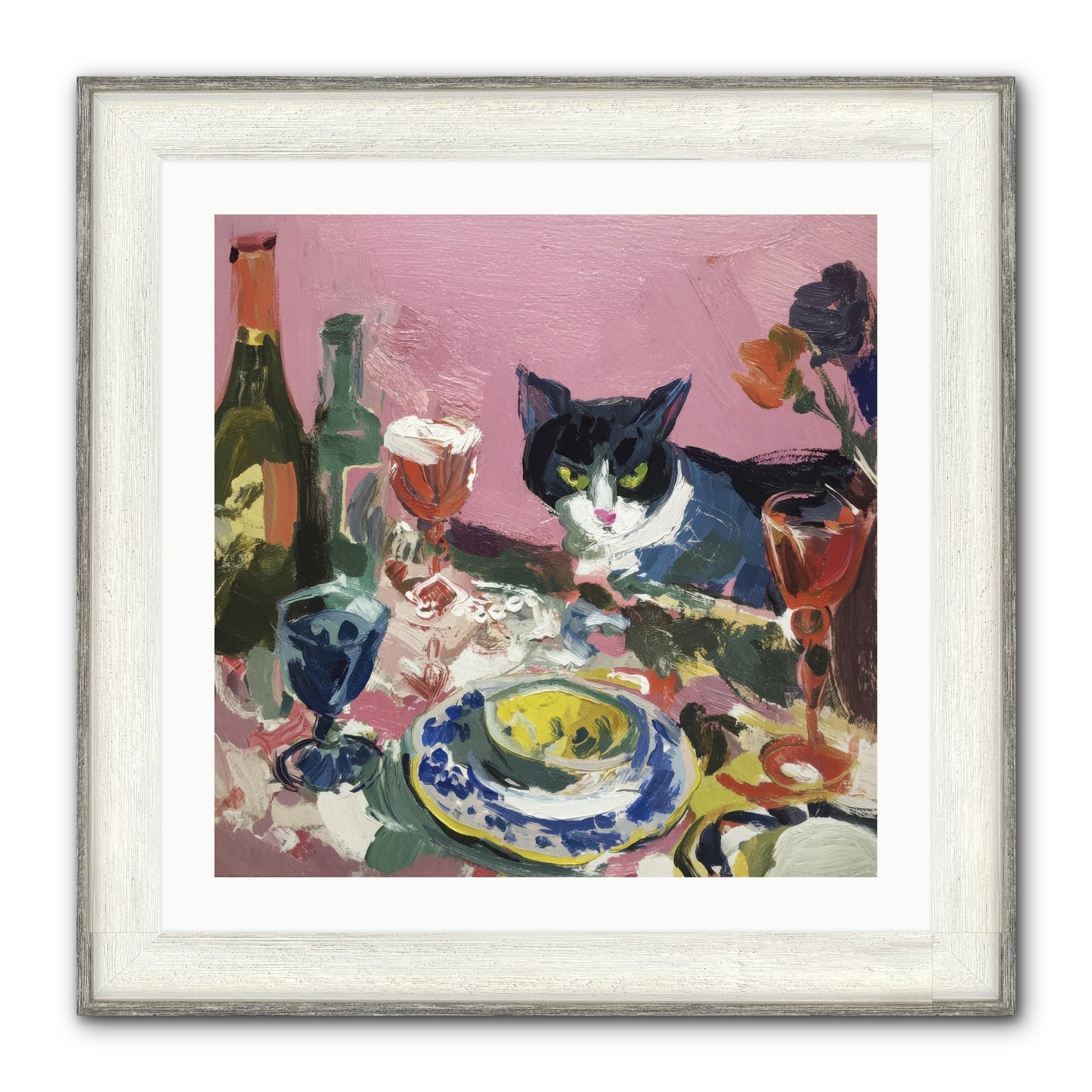 Connoisseur Of Delectable Delights Framed Print - Driftwood White 24x24