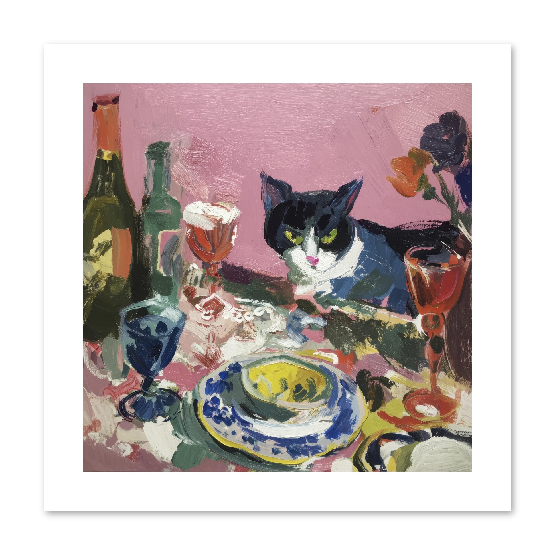roseabholm Whiskers Among Masterpieces France ephemeral --pro a8dda3ab-996b-442f-a239-3129c9343ce8 1 -- Paper Print 10x10