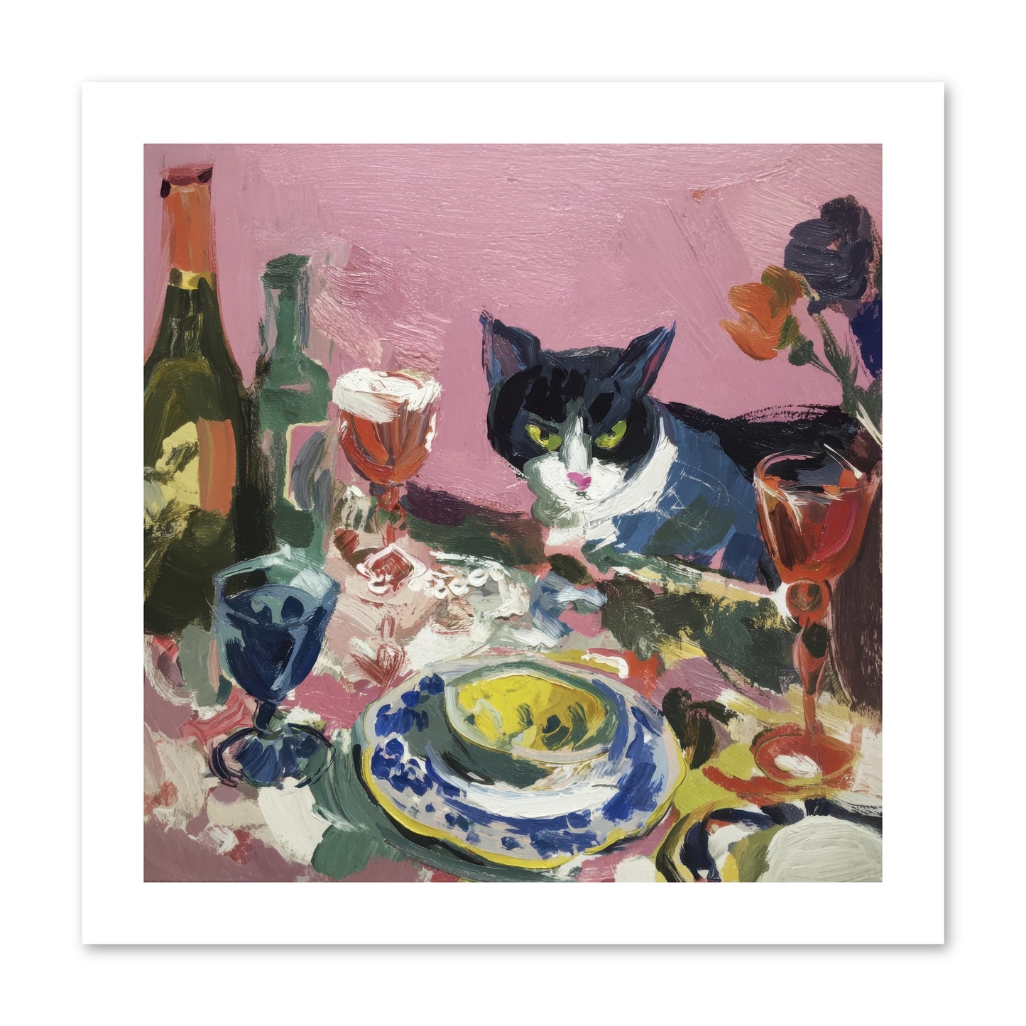 roseabholm Whiskers Among Masterpieces France ephemeral --pro a8dda3ab-996b-442f-a239-3129c9343ce8 1 -- Loose Canvas Print 12x12