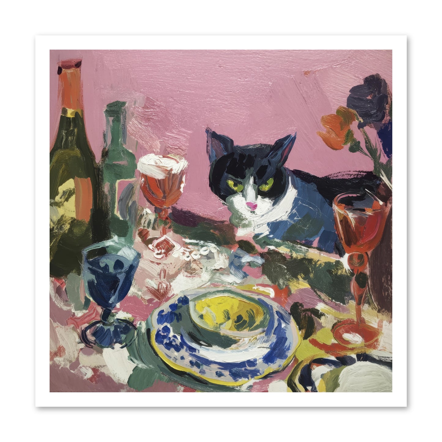 roseabholm Whiskers Among Masterpieces France ephemeral --pro a8dda3ab-996b-442f-a239-3129c9343ce8 1 -- Loose Canvas Print 24x24