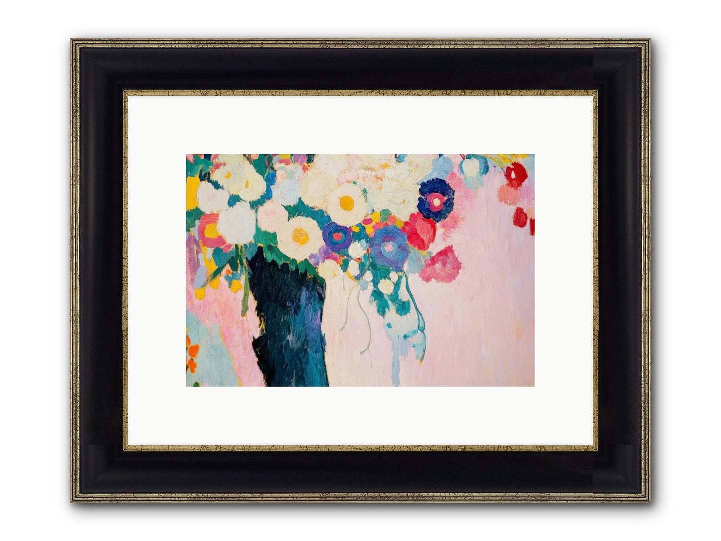 Rosehaven's Garden Framed Print - Black & Gold 12x8