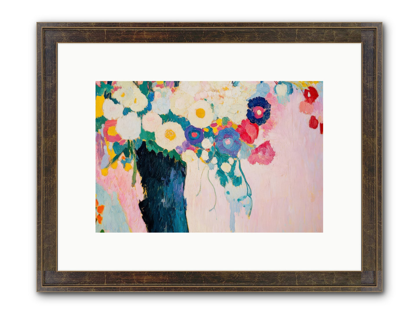 Rosehaven's Garden Framed Print - Slimwoods Black/Gold 12x8