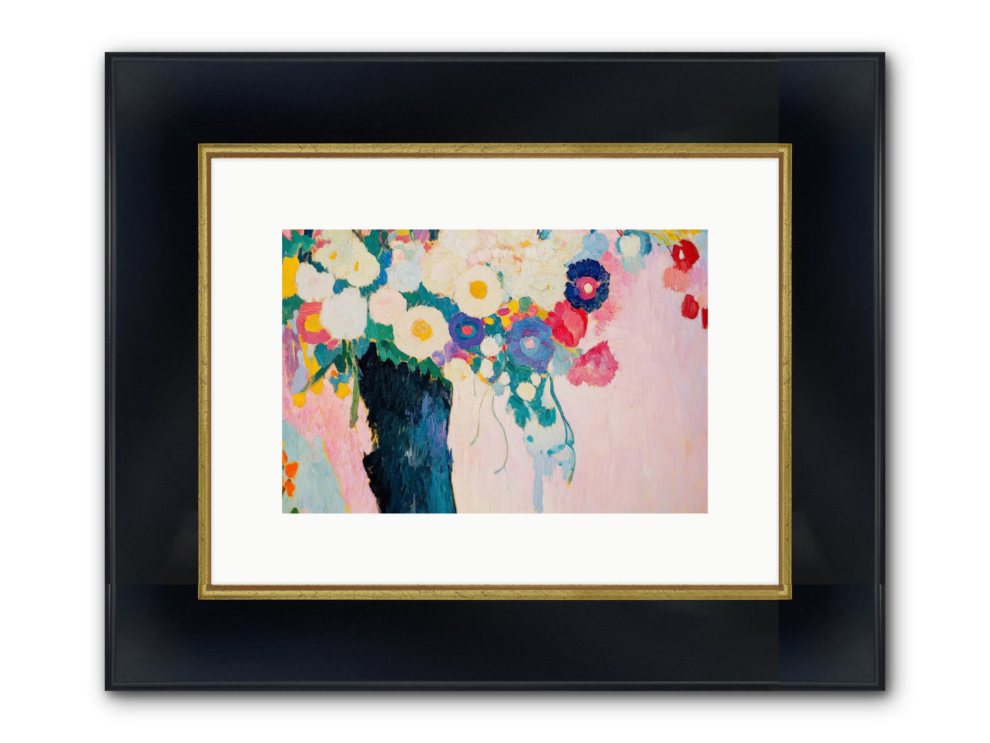 Rosehaven's Garden Framed Print - Wide Black w/Gold 12x8