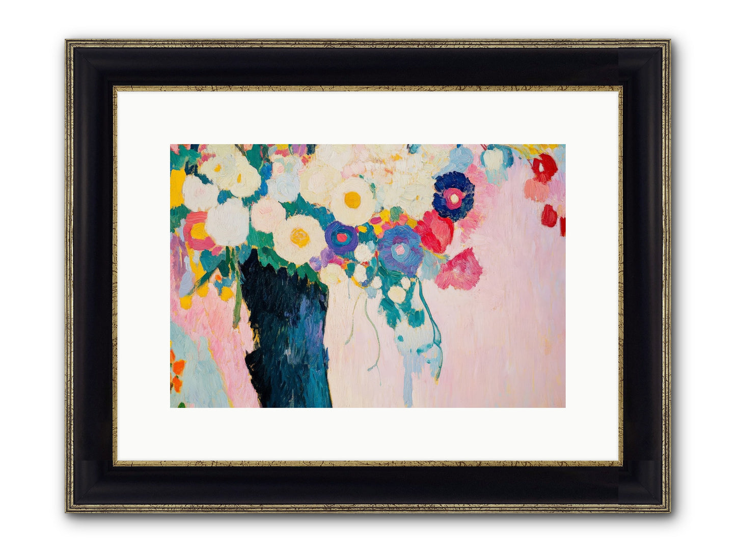 Rosehaven's Garden Framed Print - Black & Gold 15x10