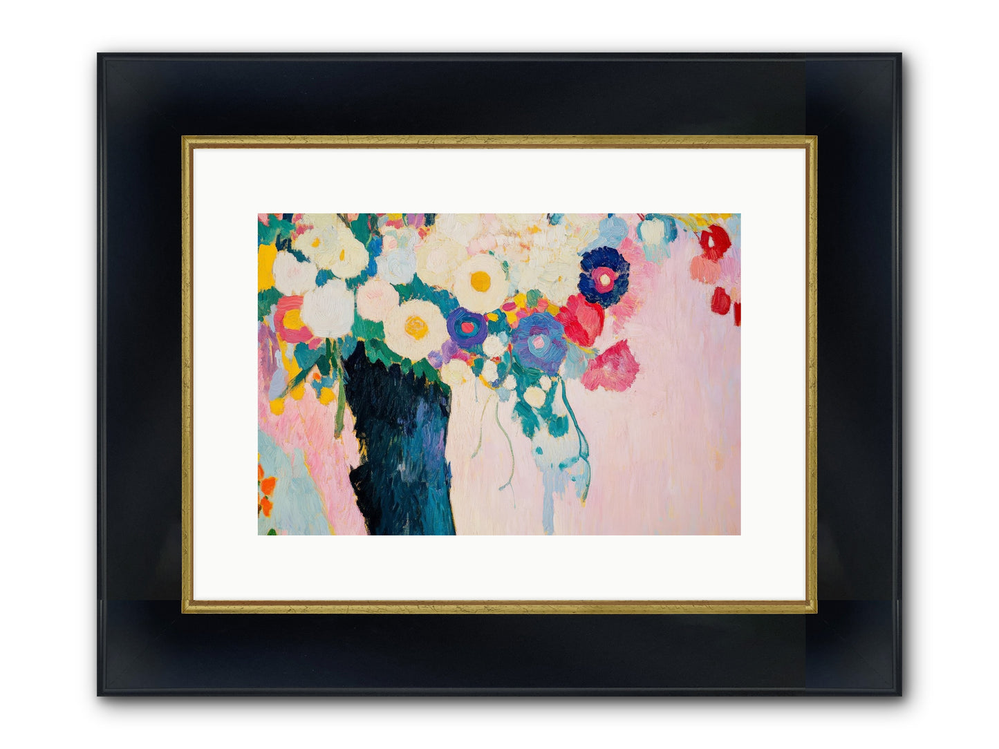 Rosehaven's Garden Framed Print - Wide Black w/Gold 15x10