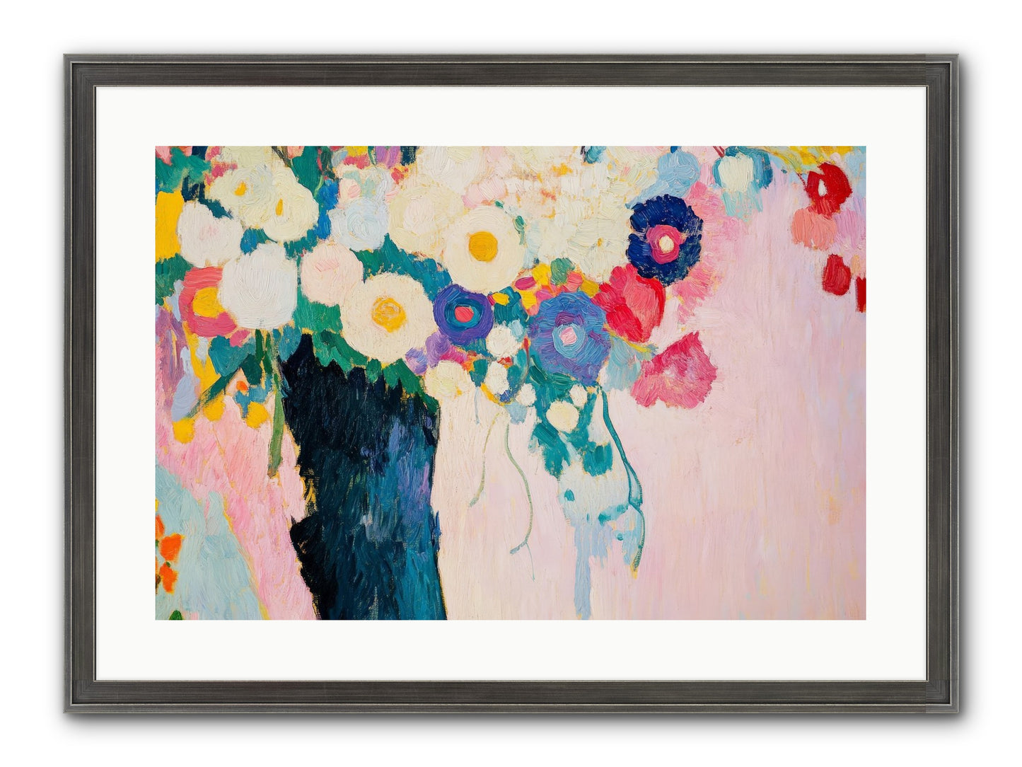 Rosehaven's Garden Framed Print - Slimwoods Black/Silver 24x16