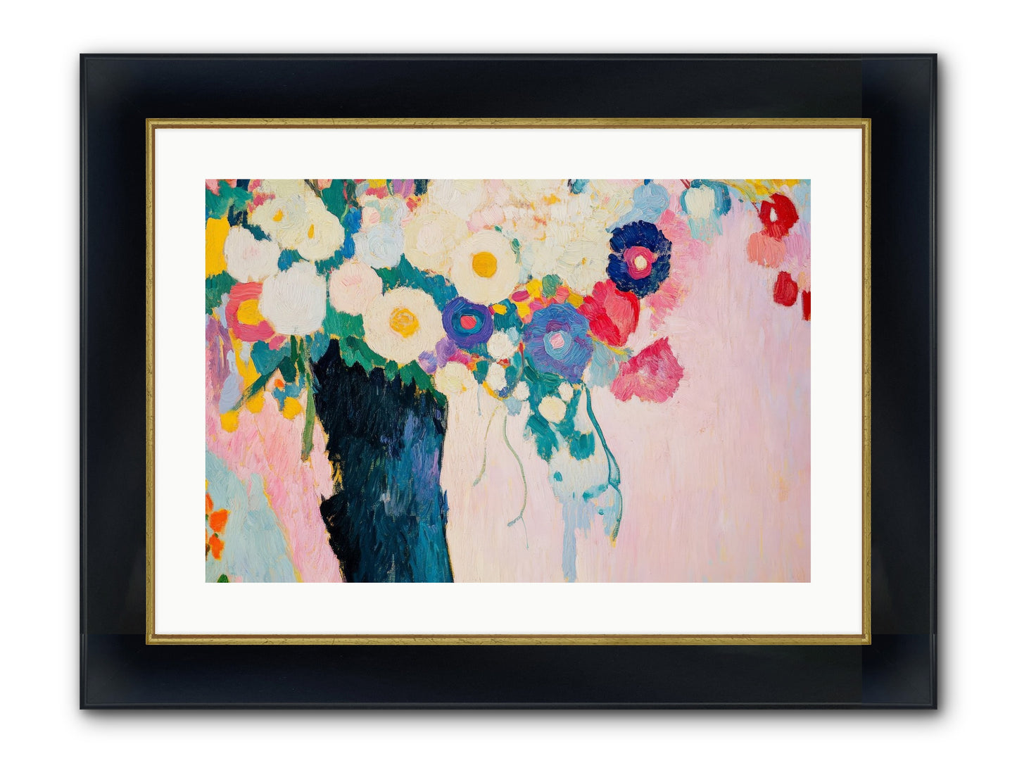 Rosehaven's Garden Framed Print - Wide Black w/Gold 24x16
