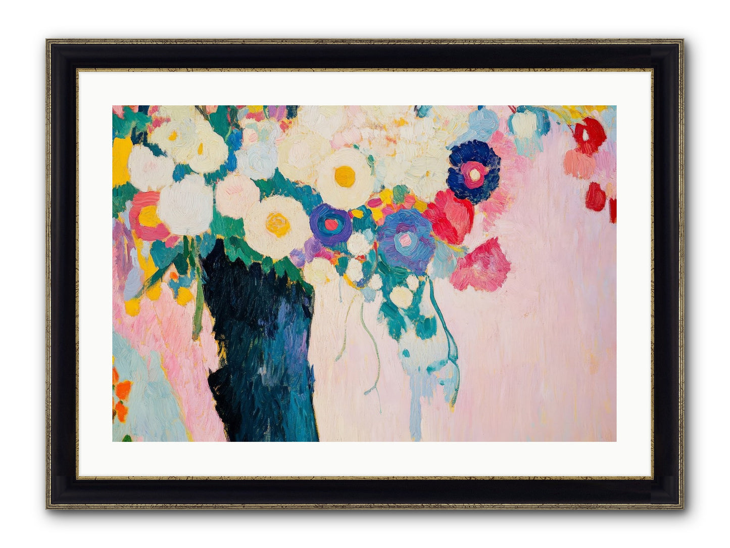 Rosehaven's Garden Framed Print - Black & Gold 30x20