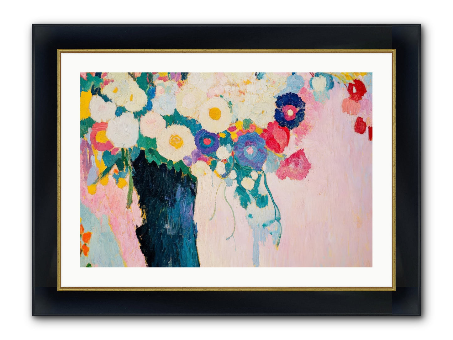 Rosehaven's Garden Framed Print - Wide Black w/Gold 30x20