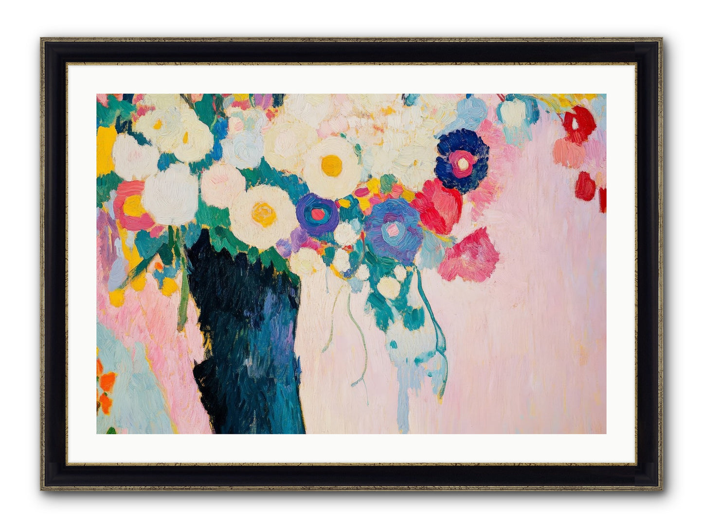Rosehaven's Garden Framed Print - Black & Gold 36x24