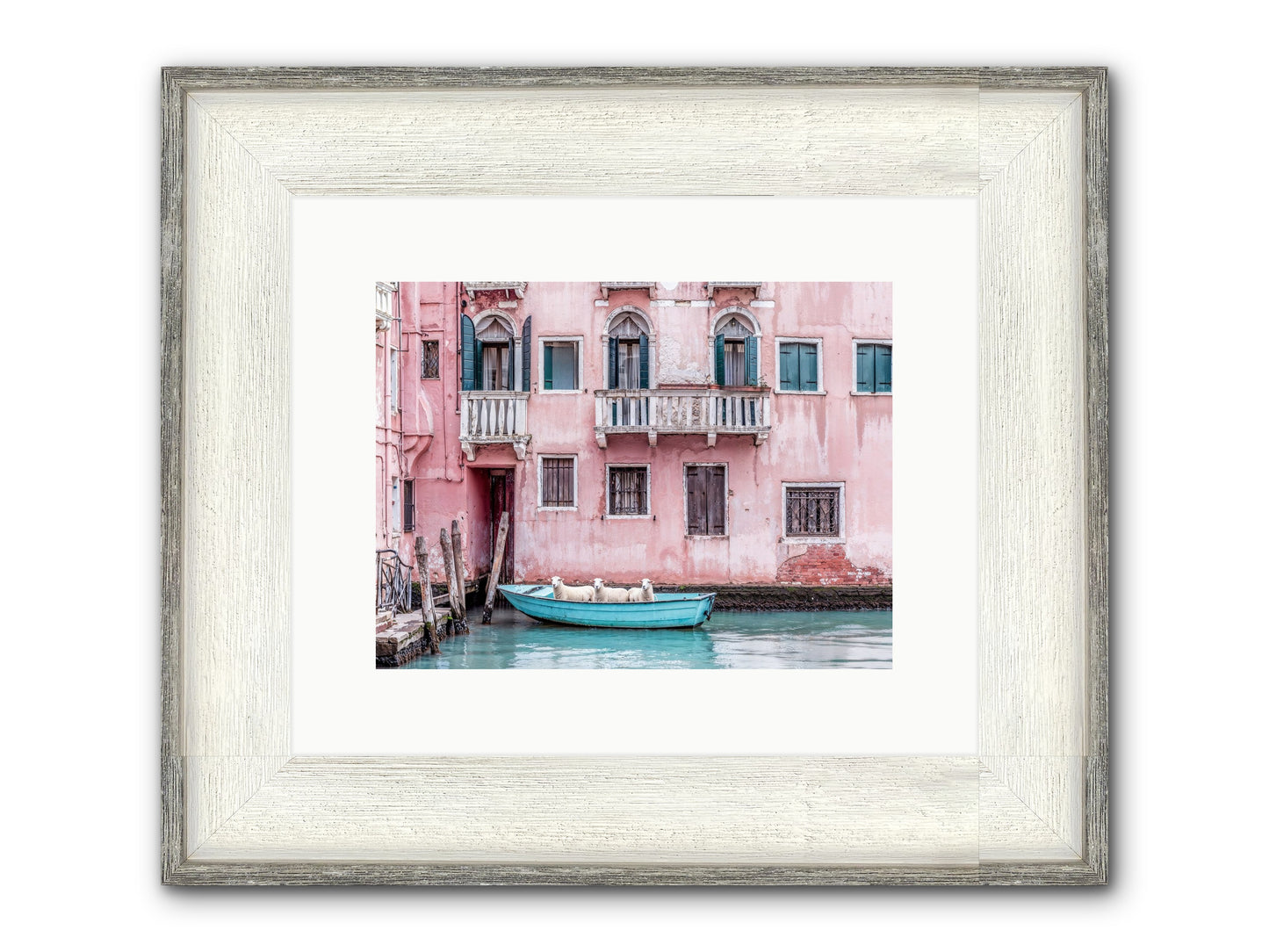Rosewater Framed Print - Driftwood White 12x9