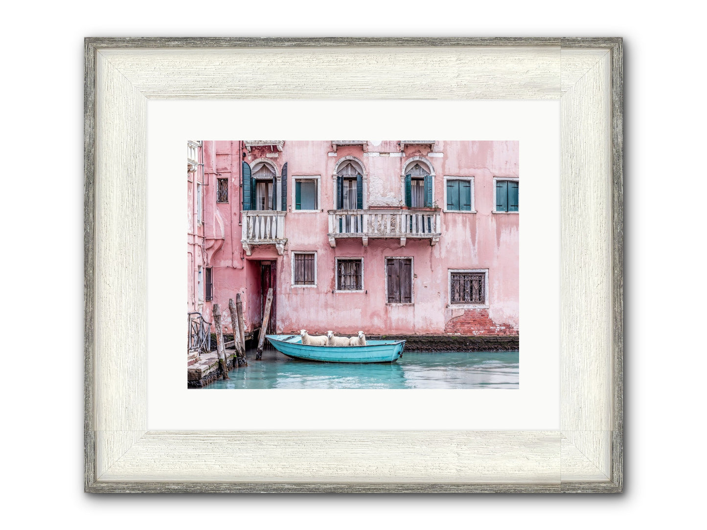 Rosewater Framed Print - Driftwood White 16x12