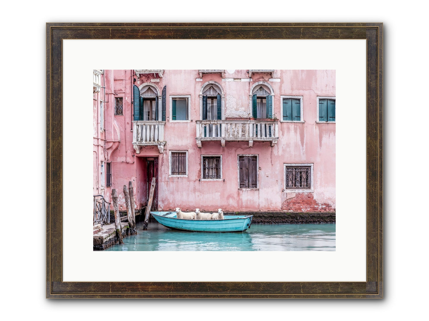 Rosewater Framed Print - Slimwoods Black/Gold 16x12