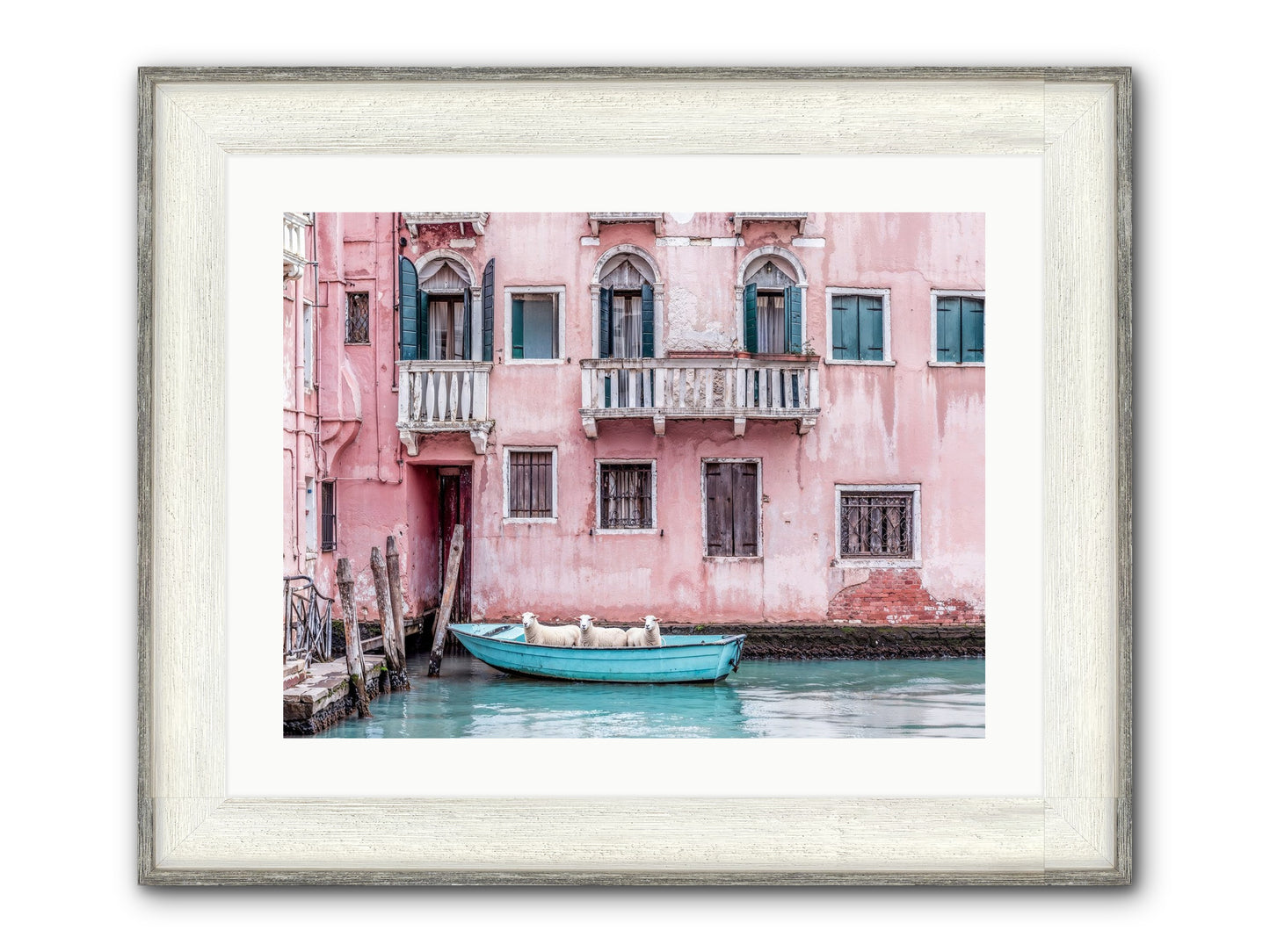 Rosewater Framed Print - Driftwood White 24x18