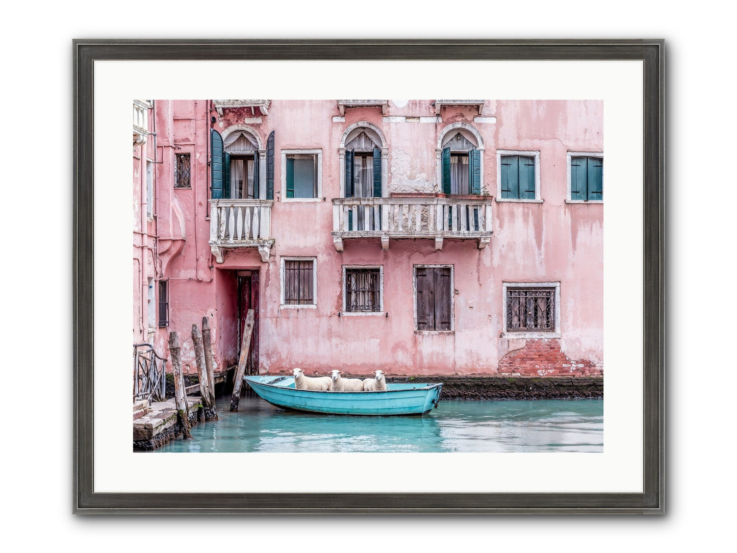 Rosewater Framed Print - Slimwoods Black/Silver 24x18