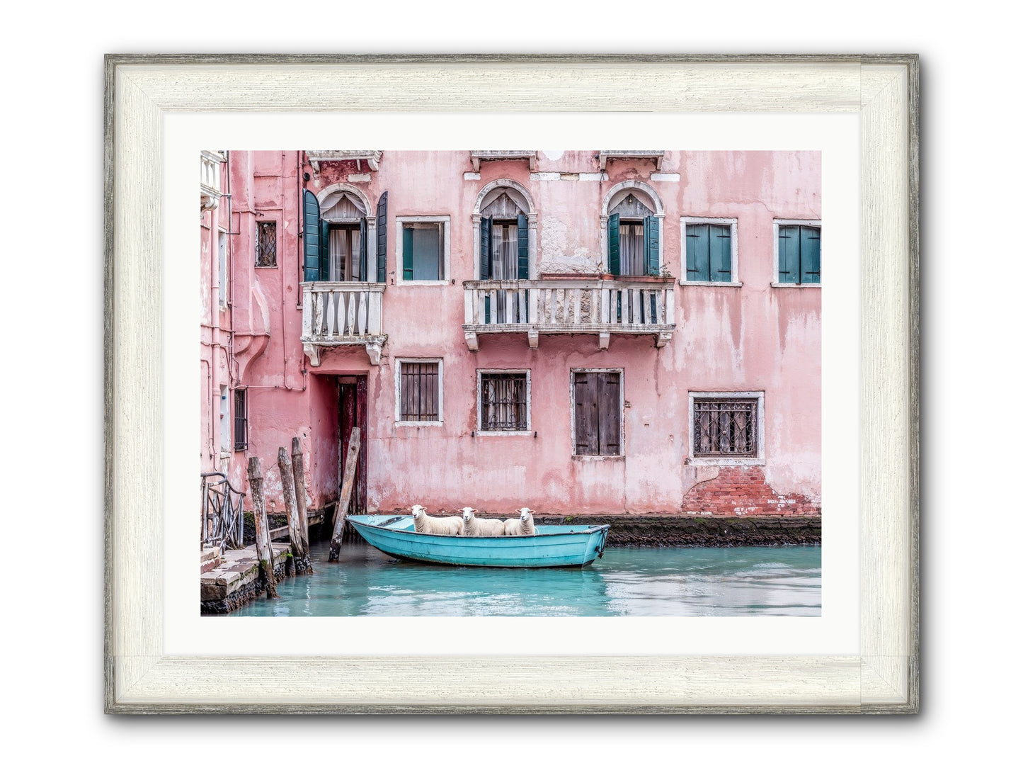 Rosewater Framed Print - Driftwood White 32x24