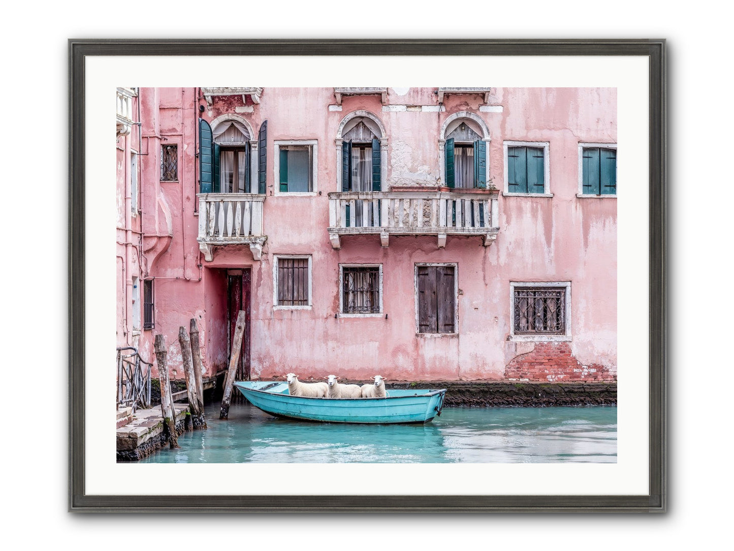 Rosewater Framed Print - Slimwoods Black/Silver 32x24