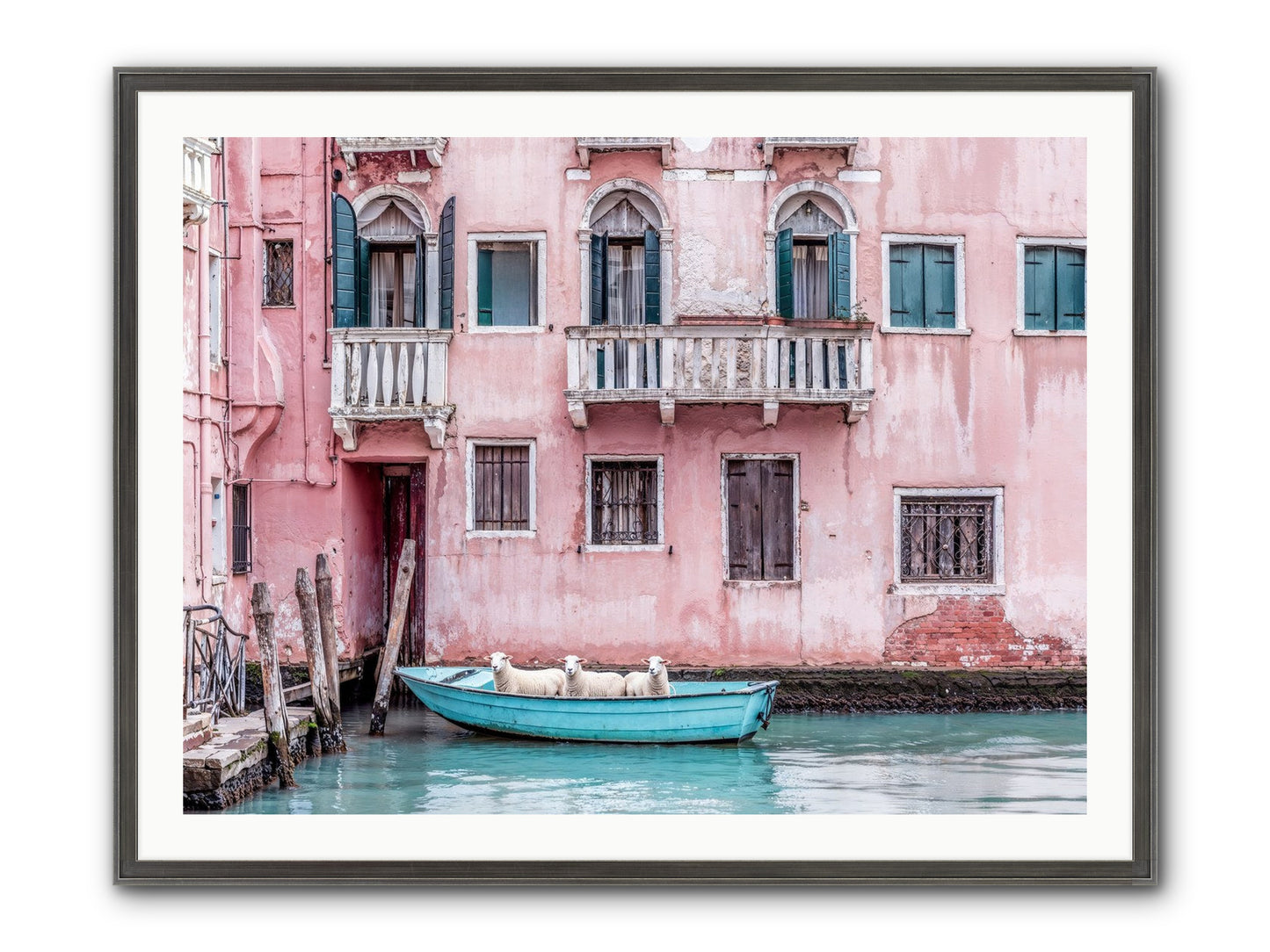 Rosewater Framed Print - Slimwoods Black/Silver 40x30