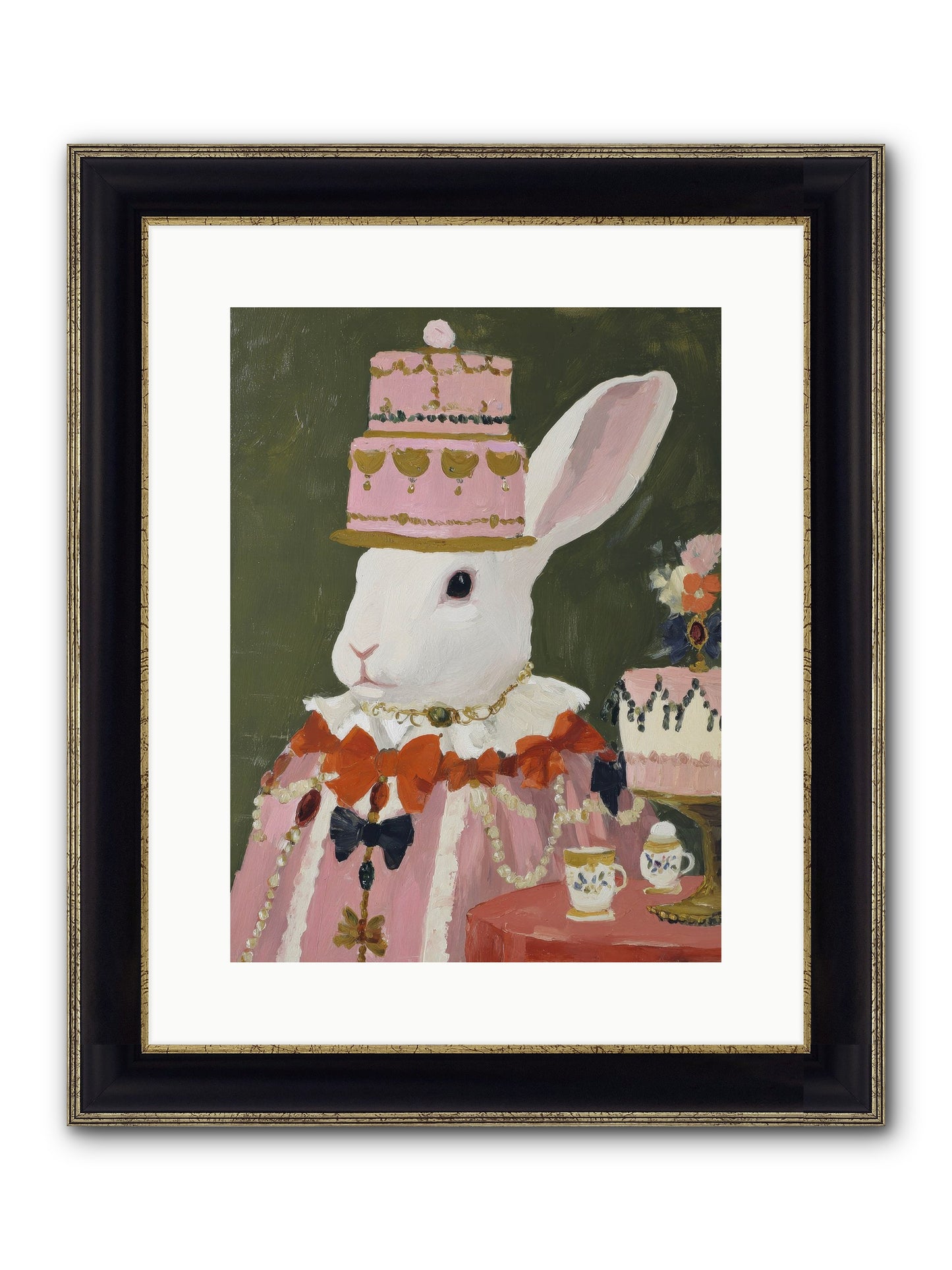Rosewater Reveries Framed Print - Black & Gold 12x16