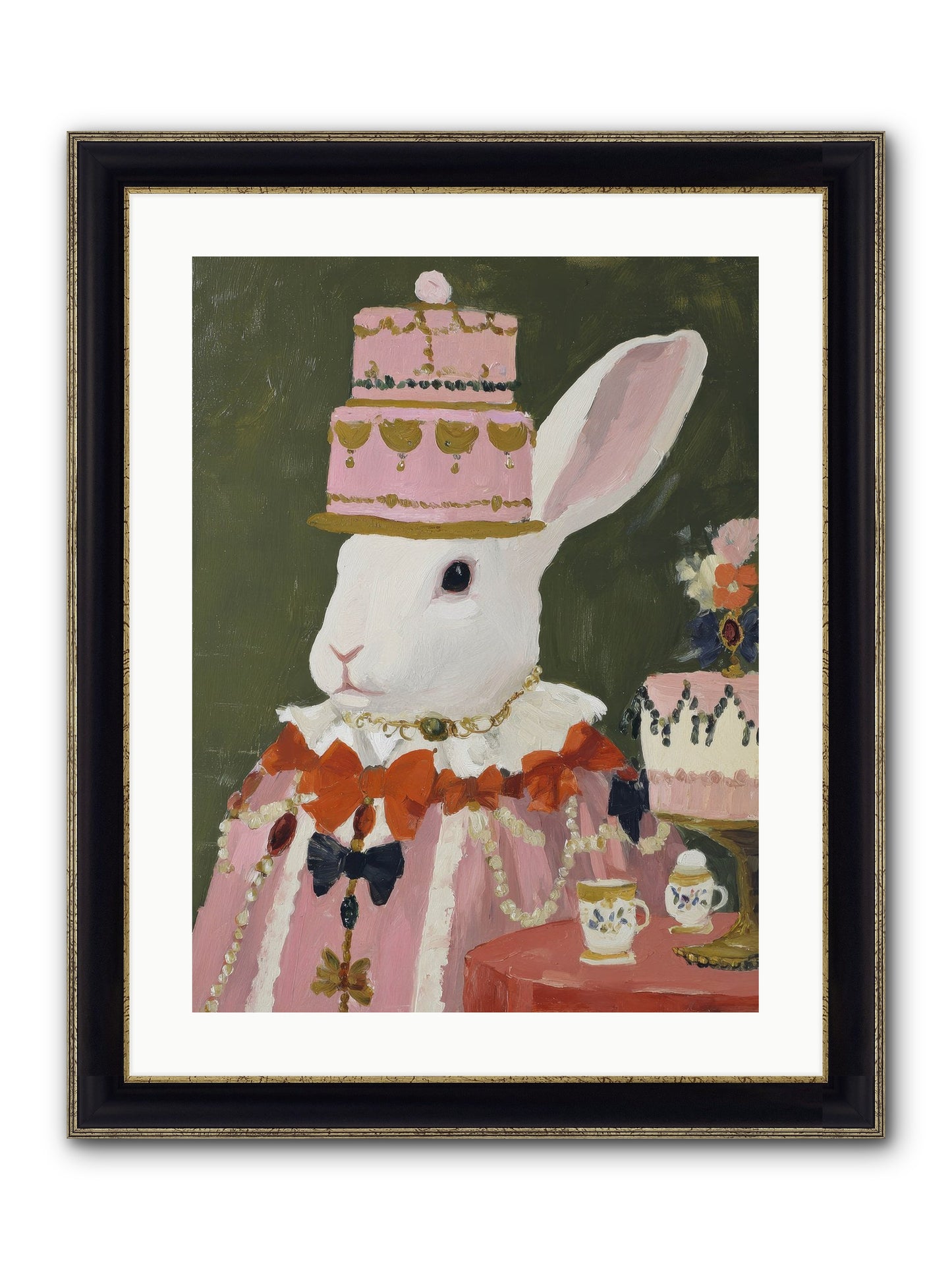 Rosewater Reveries Framed Print - Black & Gold 18x24