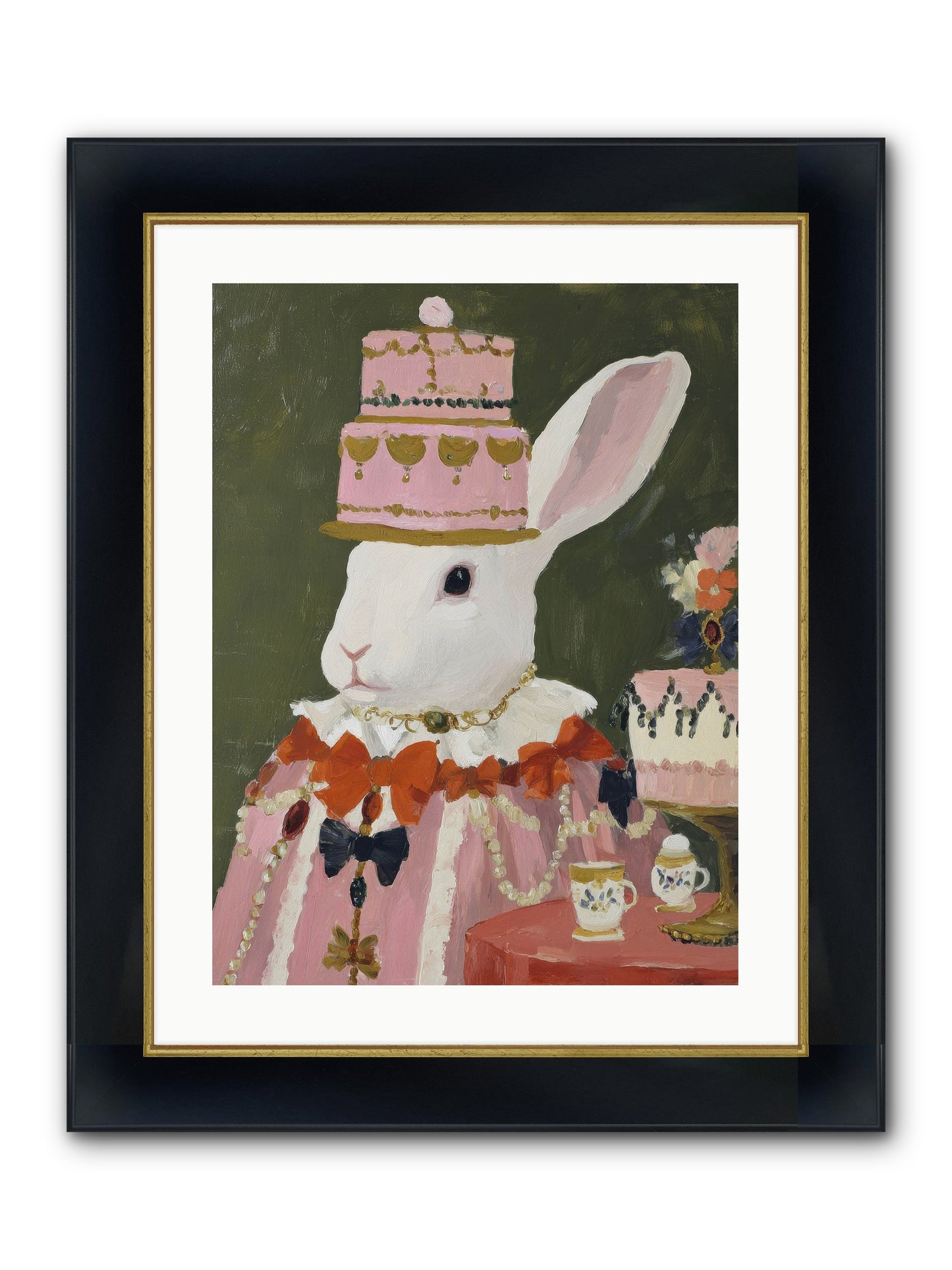 Rosewater Reveries Framed Print - Wide Black w/Gold 18x24