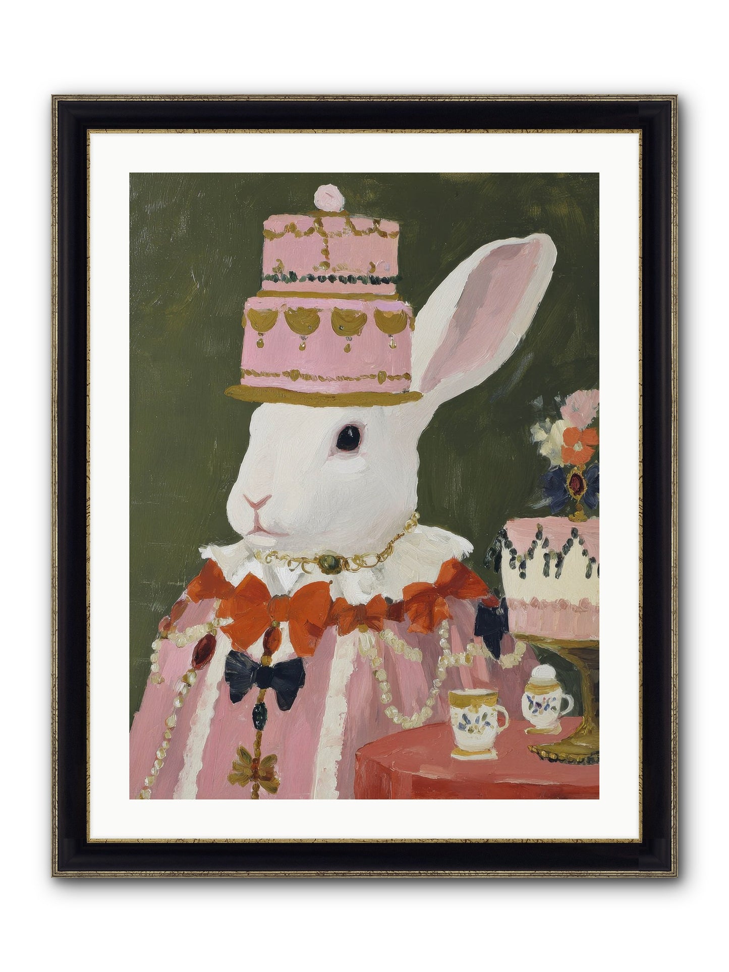 Rosewater Reveries Framed Print - Black & Gold 24x32