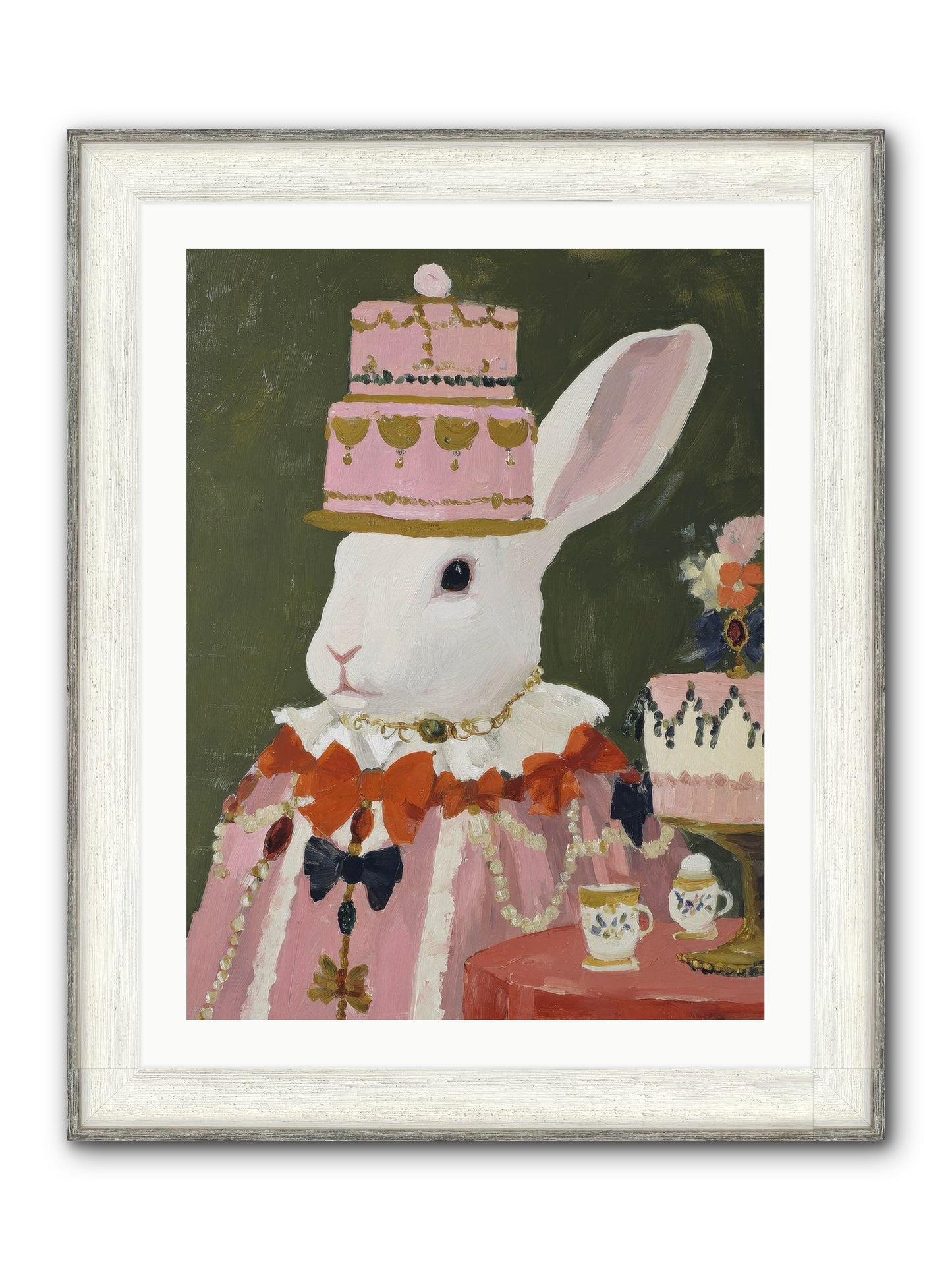 Rosewater Reveries Framed Print - Driftwood White 24x32