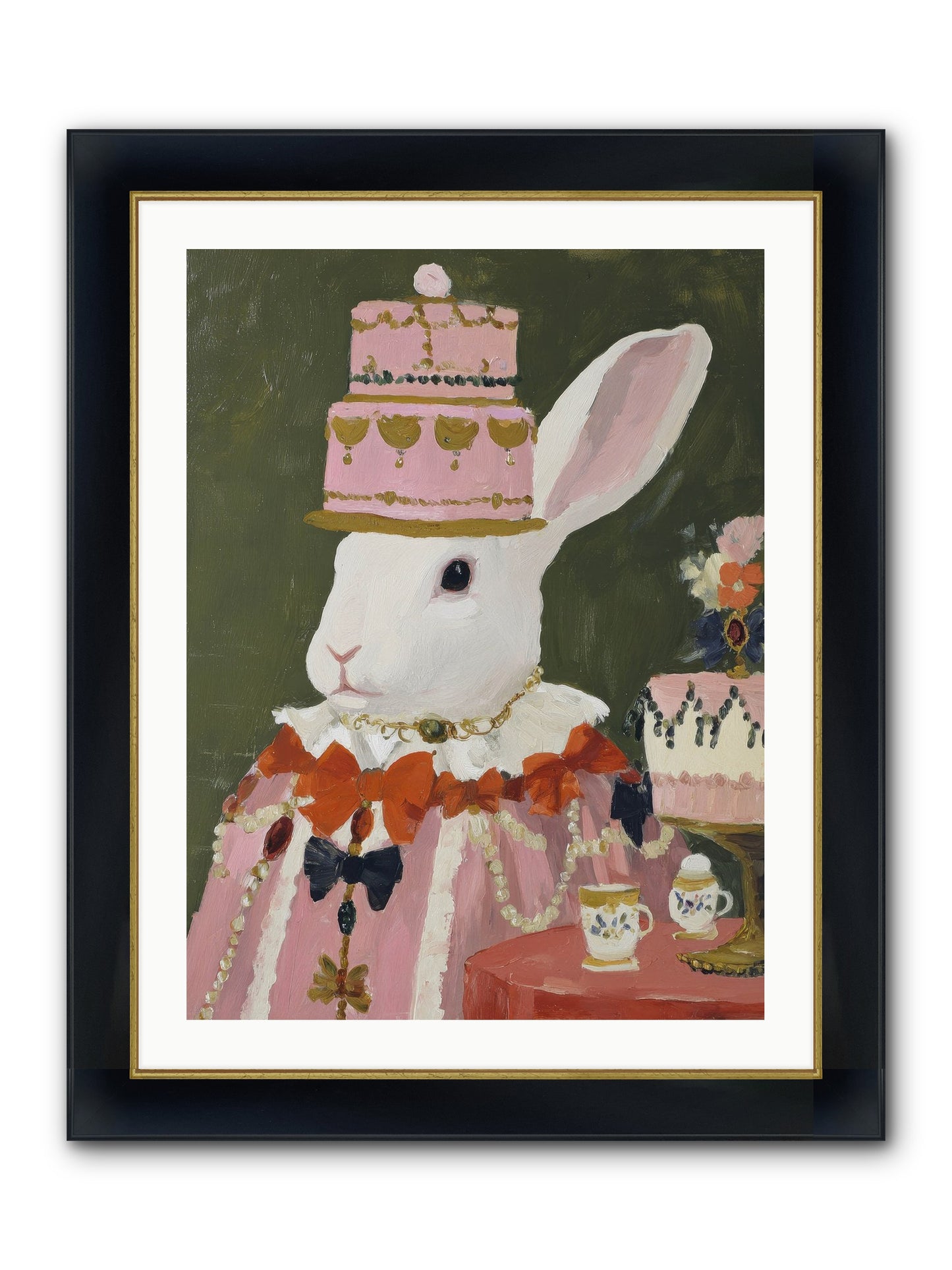 Rosewater Reveries Framed Print - Wide Black w/Gold 24x32