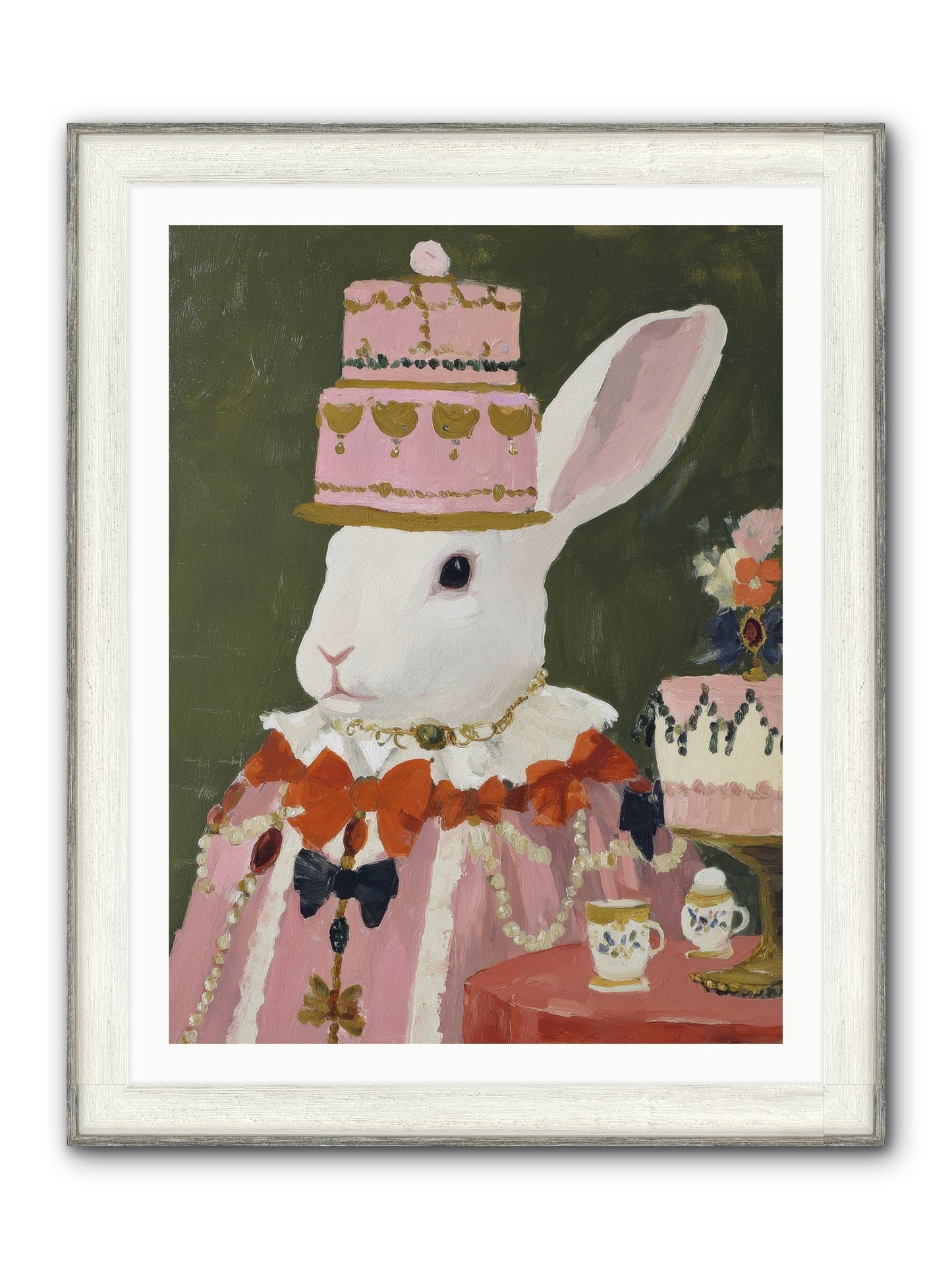 Rosewater Reveries Framed Print - Driftwood White 30x40