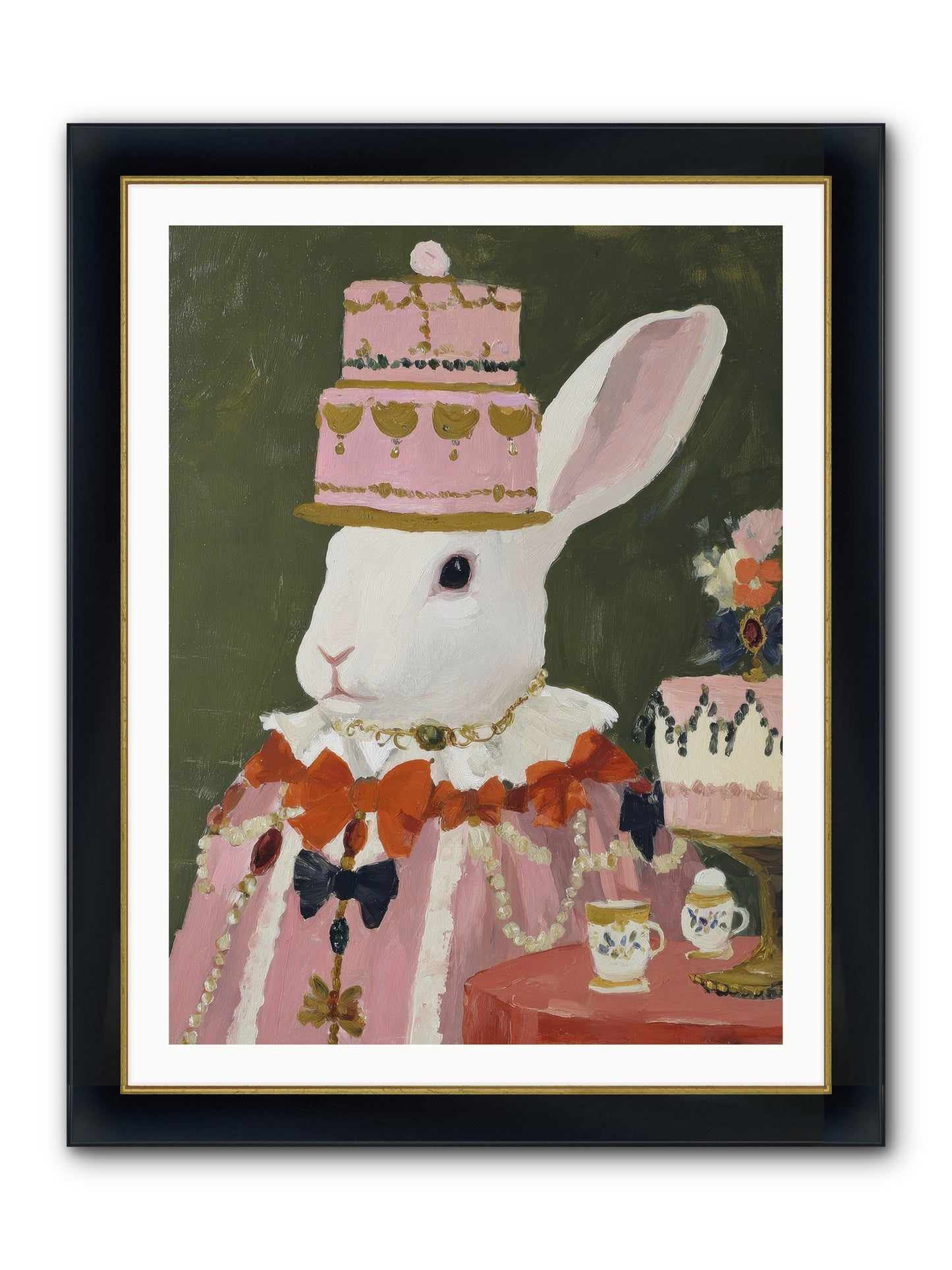 Rosewater Reveries Framed Print - Wide Black w/Gold 30x40