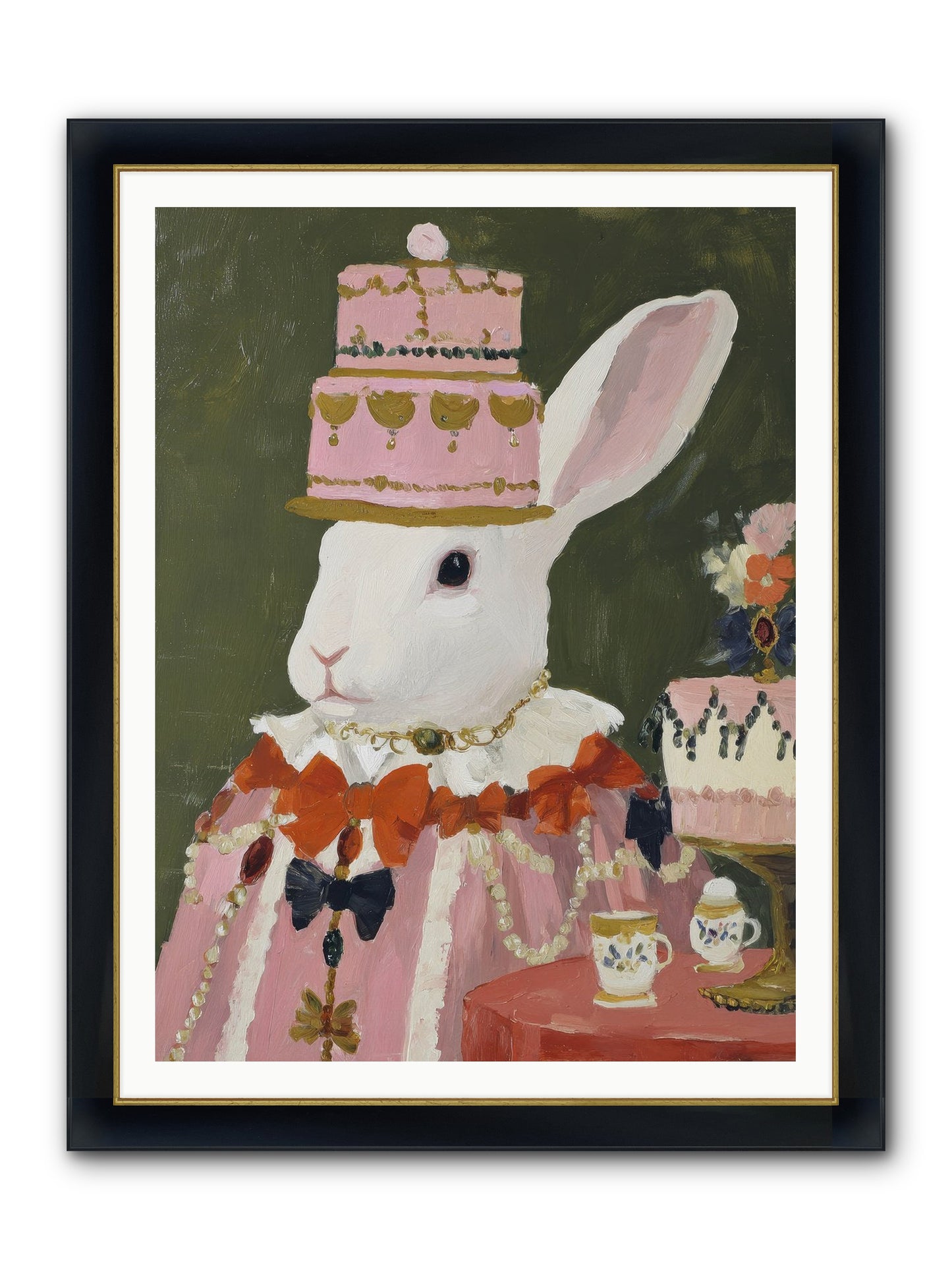 Rosewater Reveries Framed Print - Wide Black w/Gold 36x48
