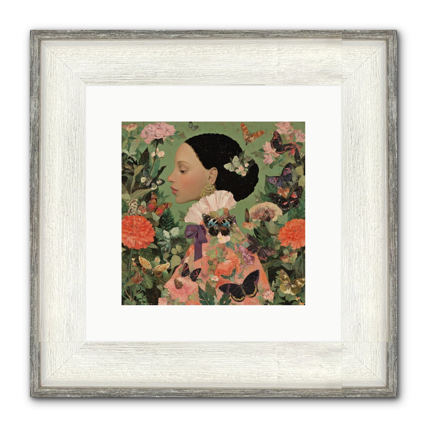 Rosewood Enclave Framed Print - Driftwood White 10x10