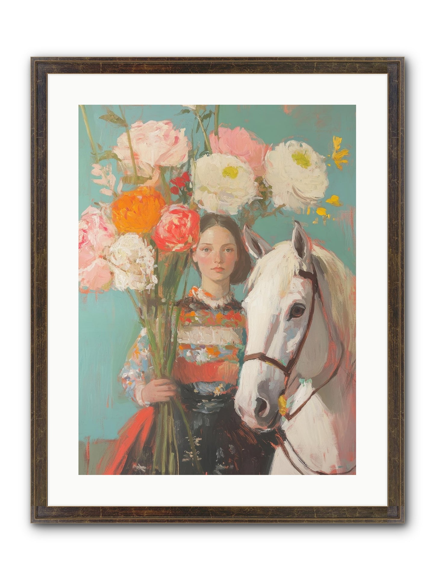 Rosewood Rider Framed Print - Slimwoods Black/Gold 18x24